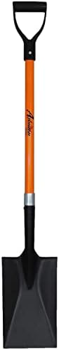 Ashman Spade Shovel (1 Pack) – 41 Inches Long D Handle Grip – The Single Shovel Weighs 2.2 Pounds and has a Durable Handle – Premium Quality Multipurpose Orange Spade Shovel with Strong Build.