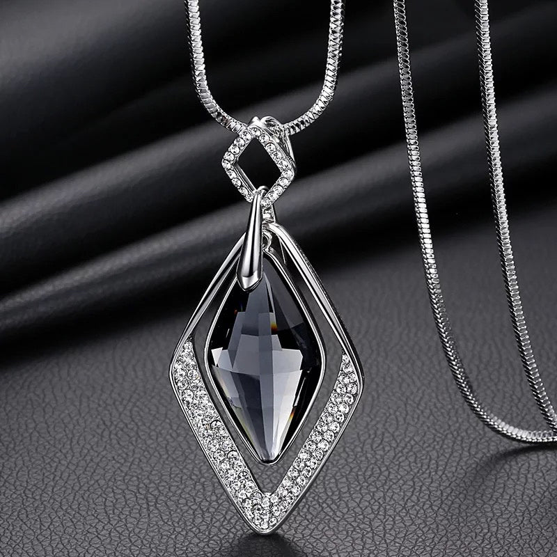 Crystal tassel necklace clothing accessories