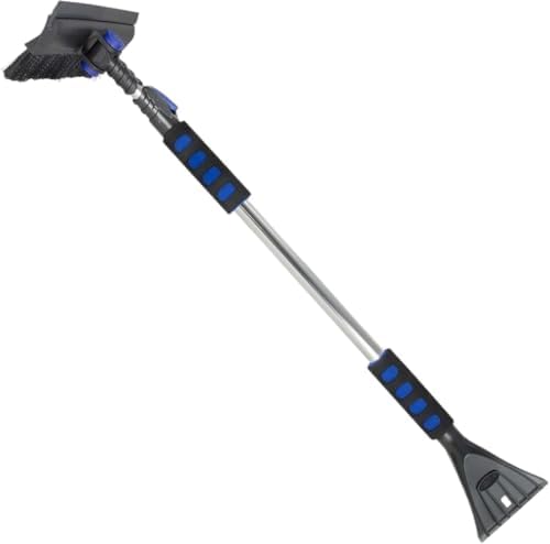 Extendable Ice Scraper with Pivoting Snow Broom 52 Inch Compatible with Trucks and SUVs