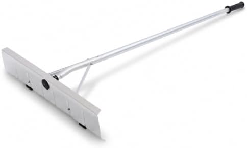 Telescoping Snow Roof Rake 20ft Adjustable Extra Long Handle 2 Wheel Design Wear Resistants Versatile Snow Removal Tool with Detachable Aluminium for House Car Courtyards