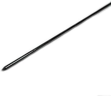 4ft Black Driveway Markers - Hy Viz Reflective Tape, Pointed Tip, Armor Cap, Easy Install, Flexible (380)