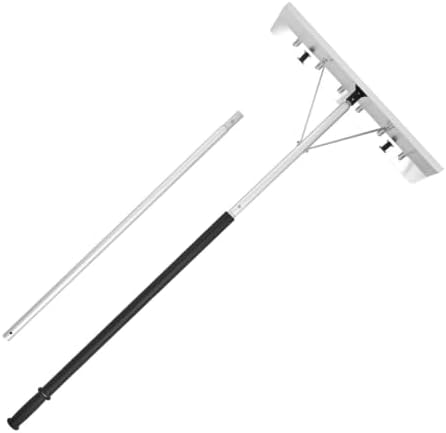 Adjustable Snow Roof Rake with Wheels and 66 cm Aluminum Blade