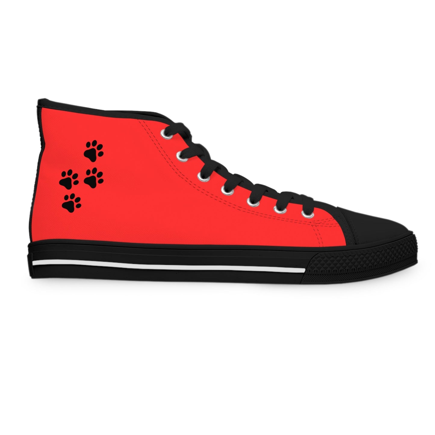 Love & Pawprints High-Top Sneakers – Cat Lover Statement Shoes