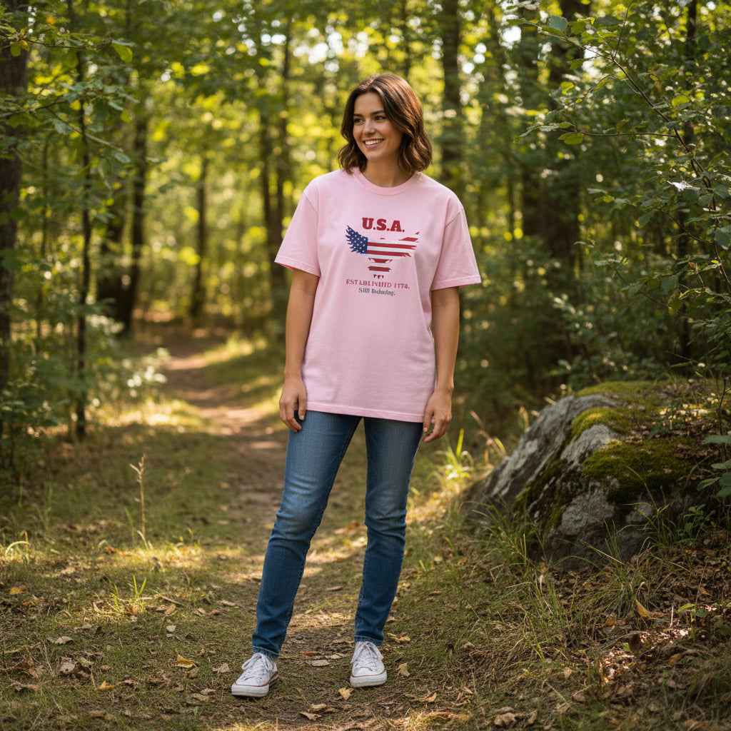 U.S.A. Still Debating Tee – Patriotic Humor Heavyweight Shirt