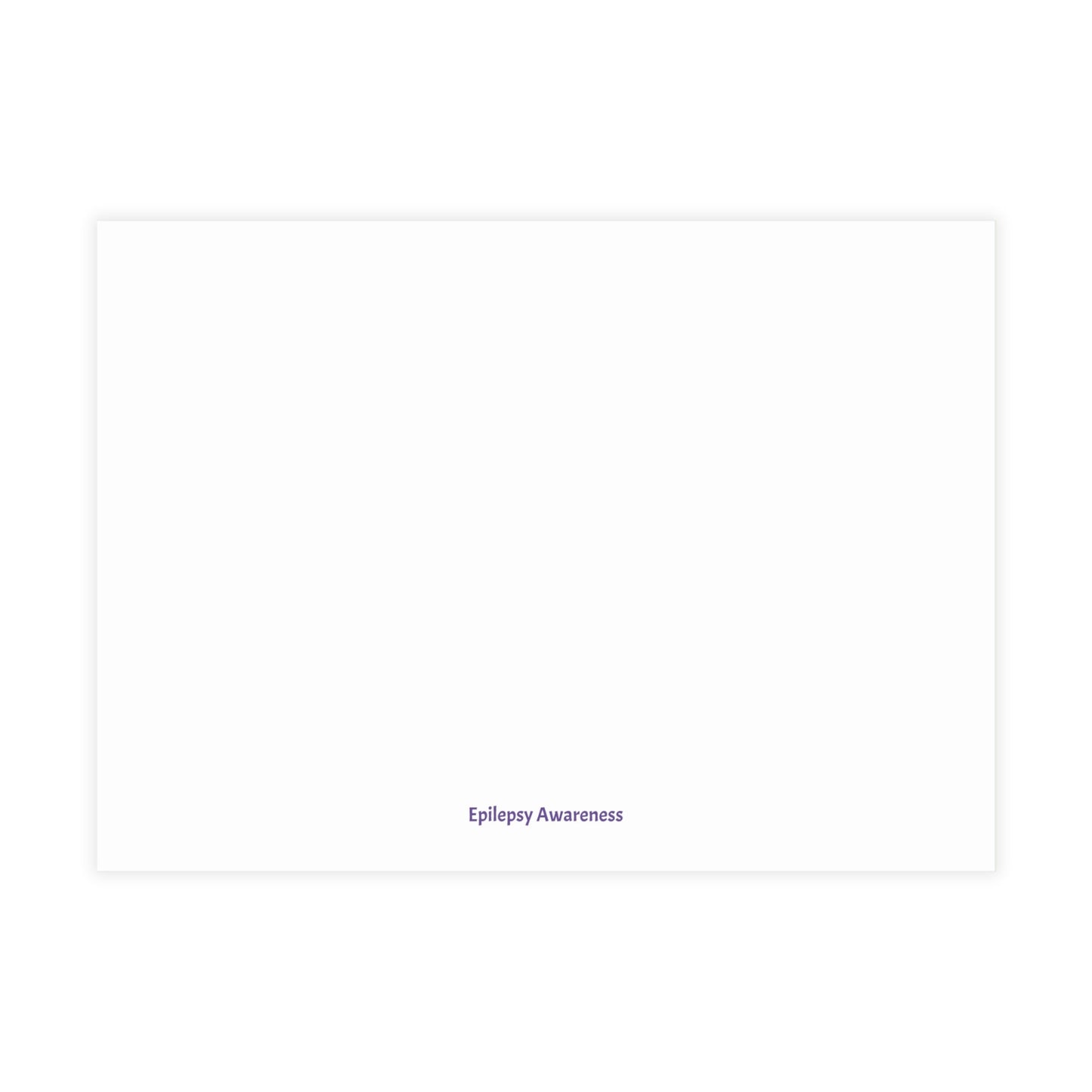 “Still. Strong. Here.” Epilepsy Awareness Postcards — Lavender Horizon (7×5, Sets of 10/30/50)