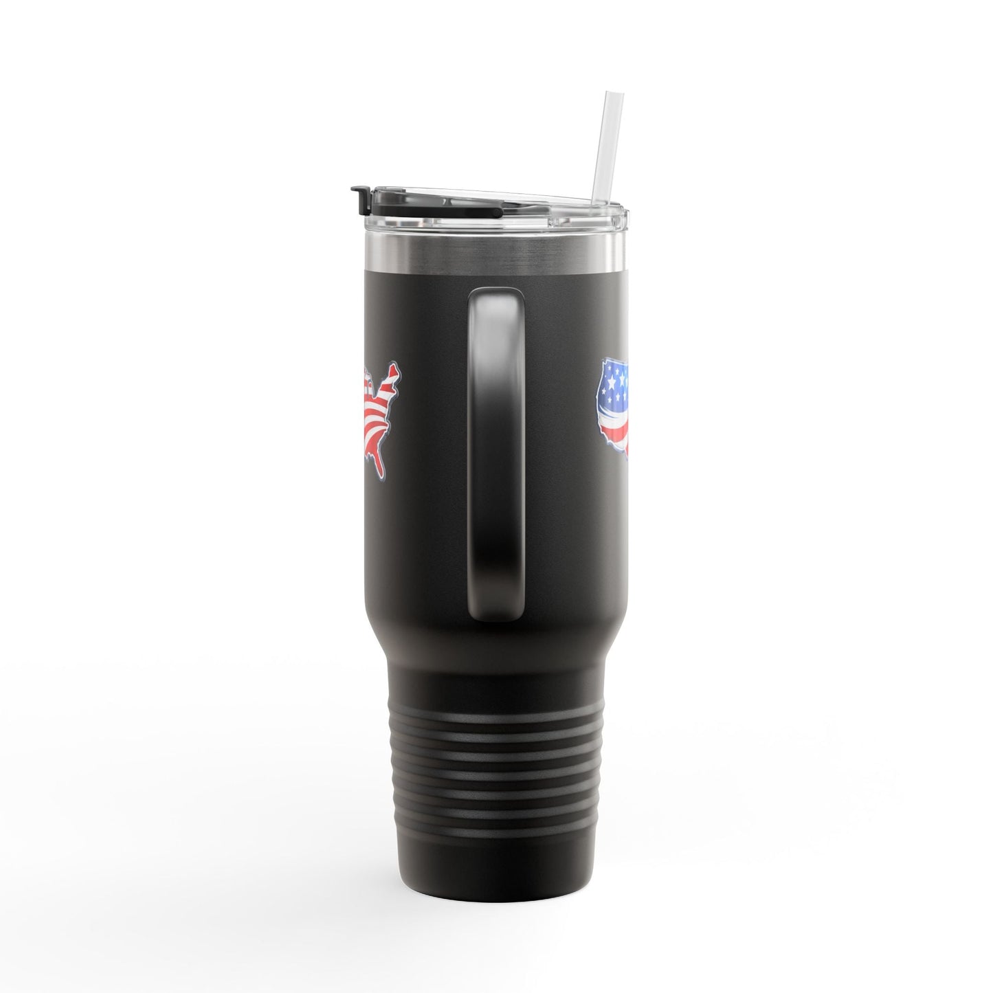 USA Map 40oz Insulated Tumbler with Handle | Patriotic Drinkware