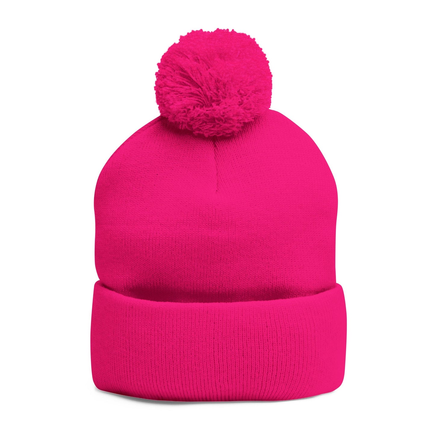 Still Here Pom-Pom Beanie – Epilepsy Awareness Knit Hat with Purple Ribbon