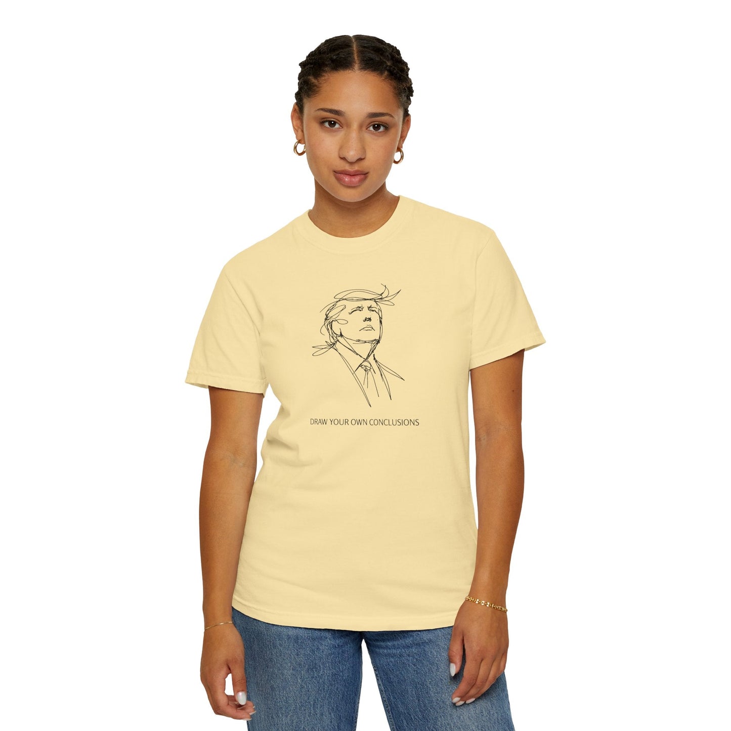 Draw Your Own Conclusions Unisex Graphic Tee – Minimal Line Art Statement Shirt