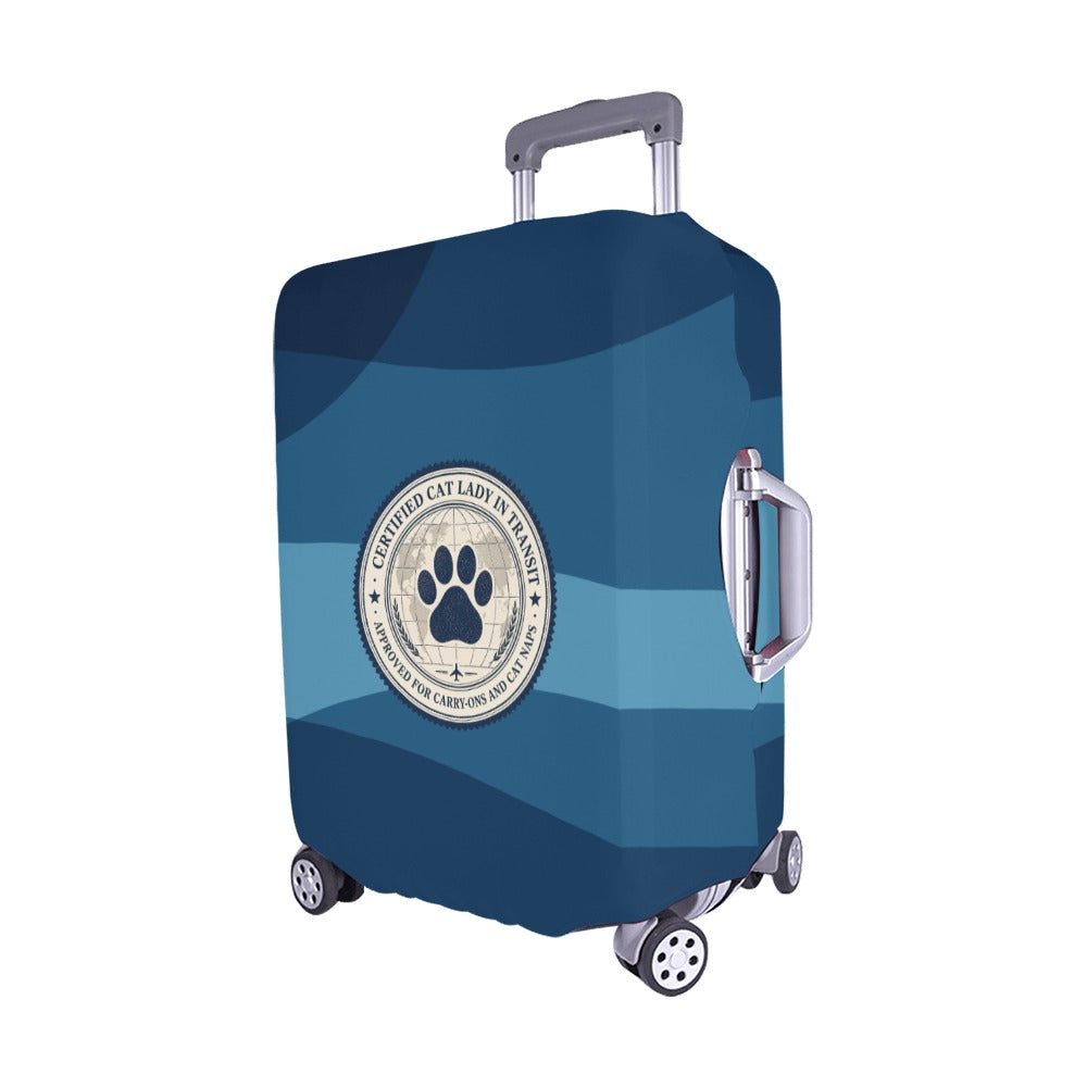 Certified Cat Lady in Transit – Carry-On Approved Luggage Cover (22"–25") (Medium)