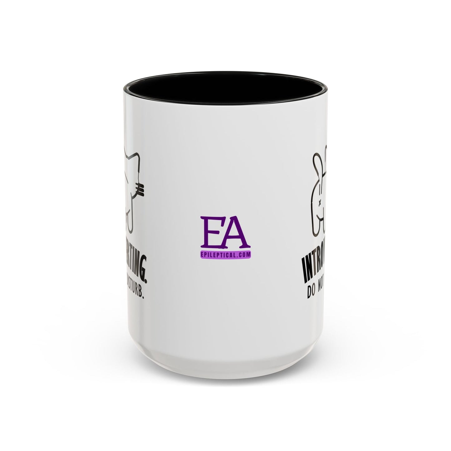 Introverting. Do Not Disturb. Two-Tone Cat Coffee Mug (11oz & 15oz)