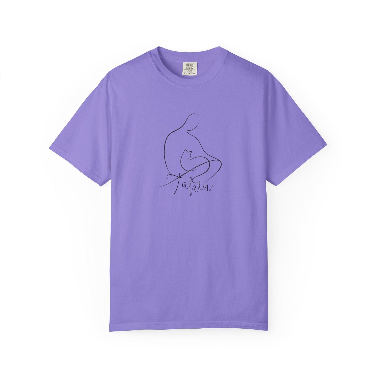 Taken | Abstract Person & Cat Line Art T-Shirt