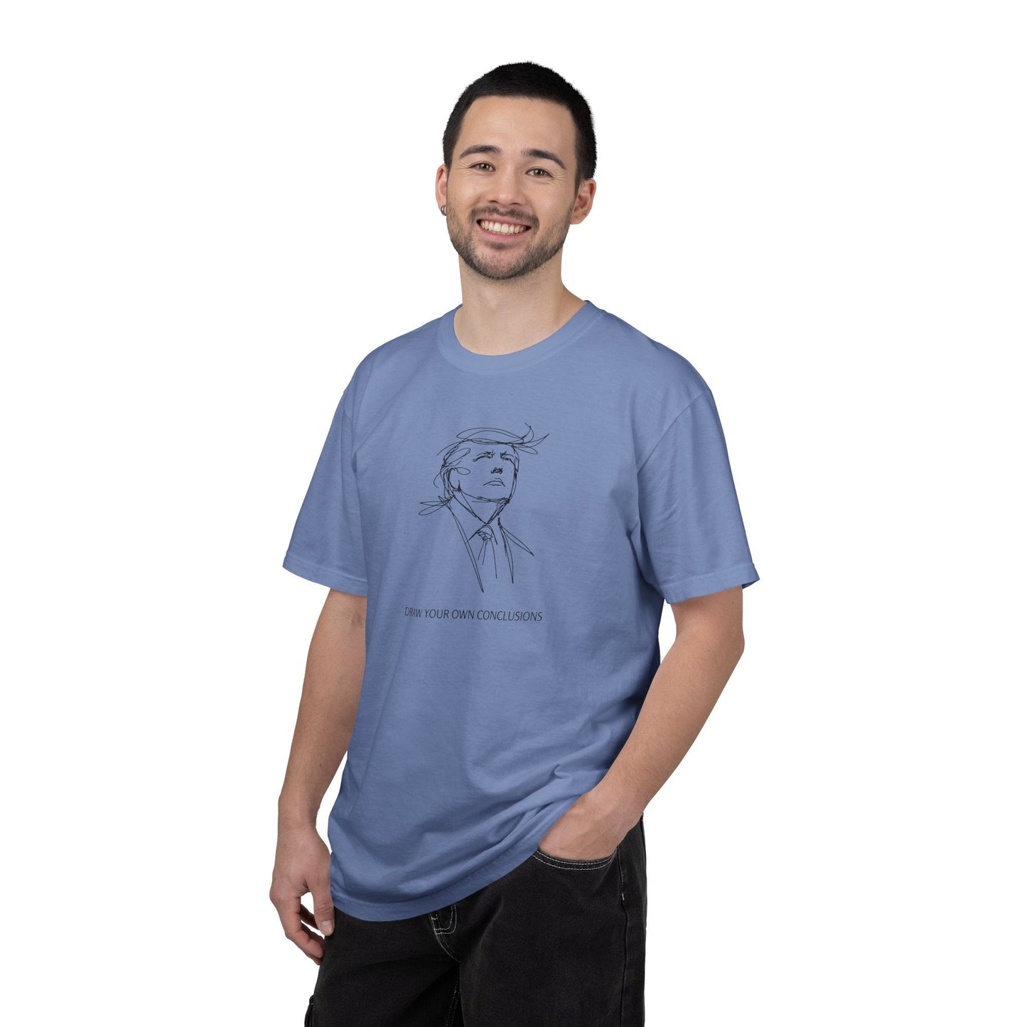 Draw Your Own Conclusions Unisex Graphic Tee – Minimal Line Art Statement Shirt