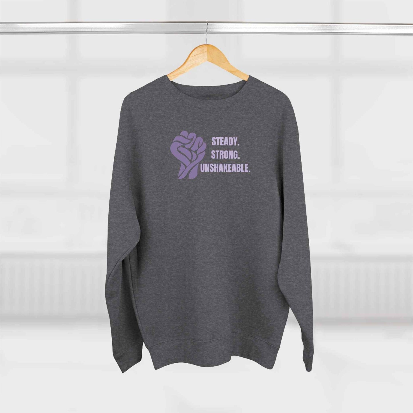 Steady. Strong. Unshakeable. — Epilepsy Awareness Sweatshirt