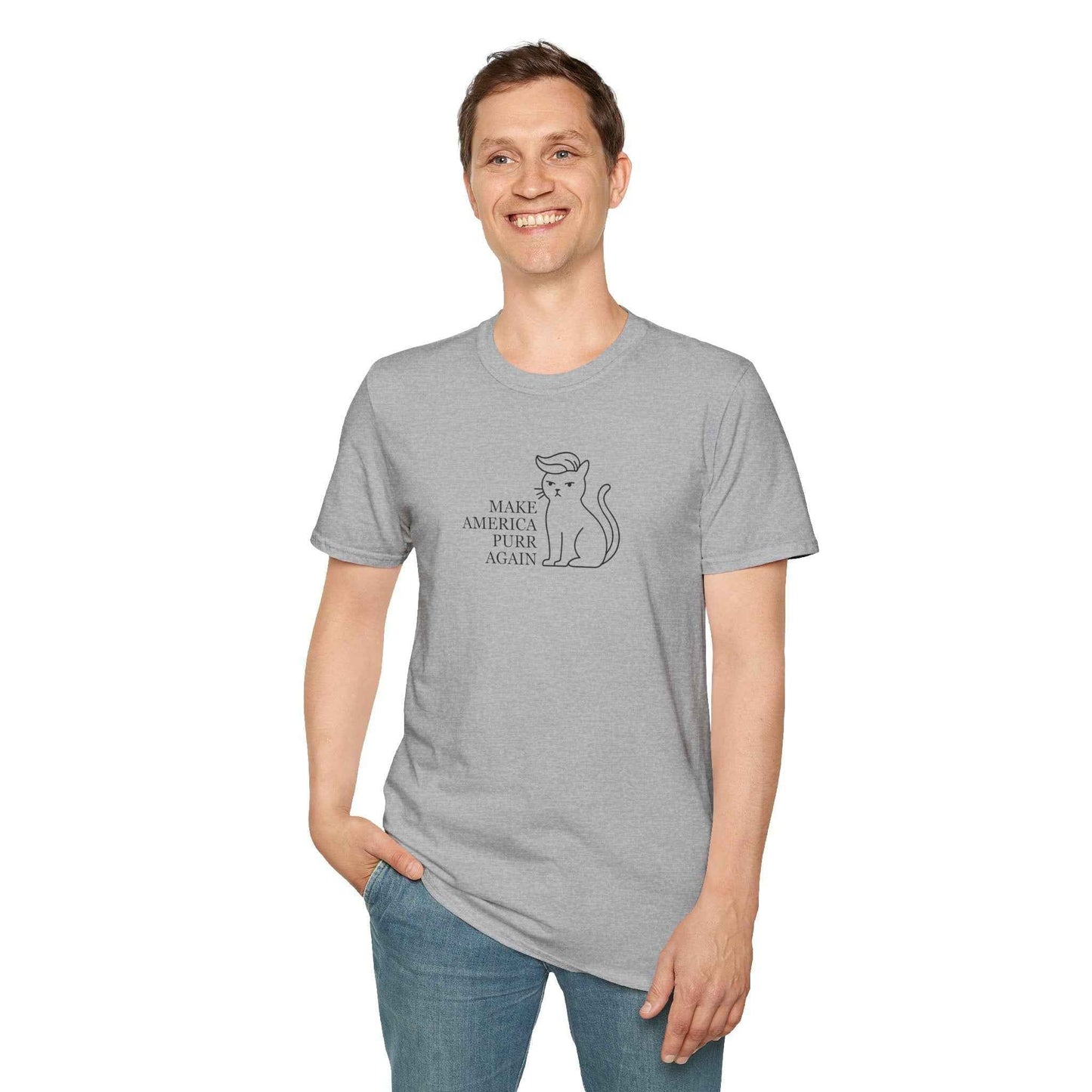 Make America Purr Again T-Shirt – Funny Cat Parody Tee