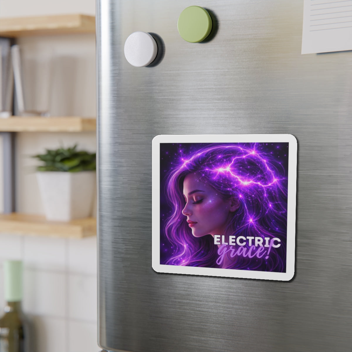 Electric Grace Magnet – Purple Energy Art Design