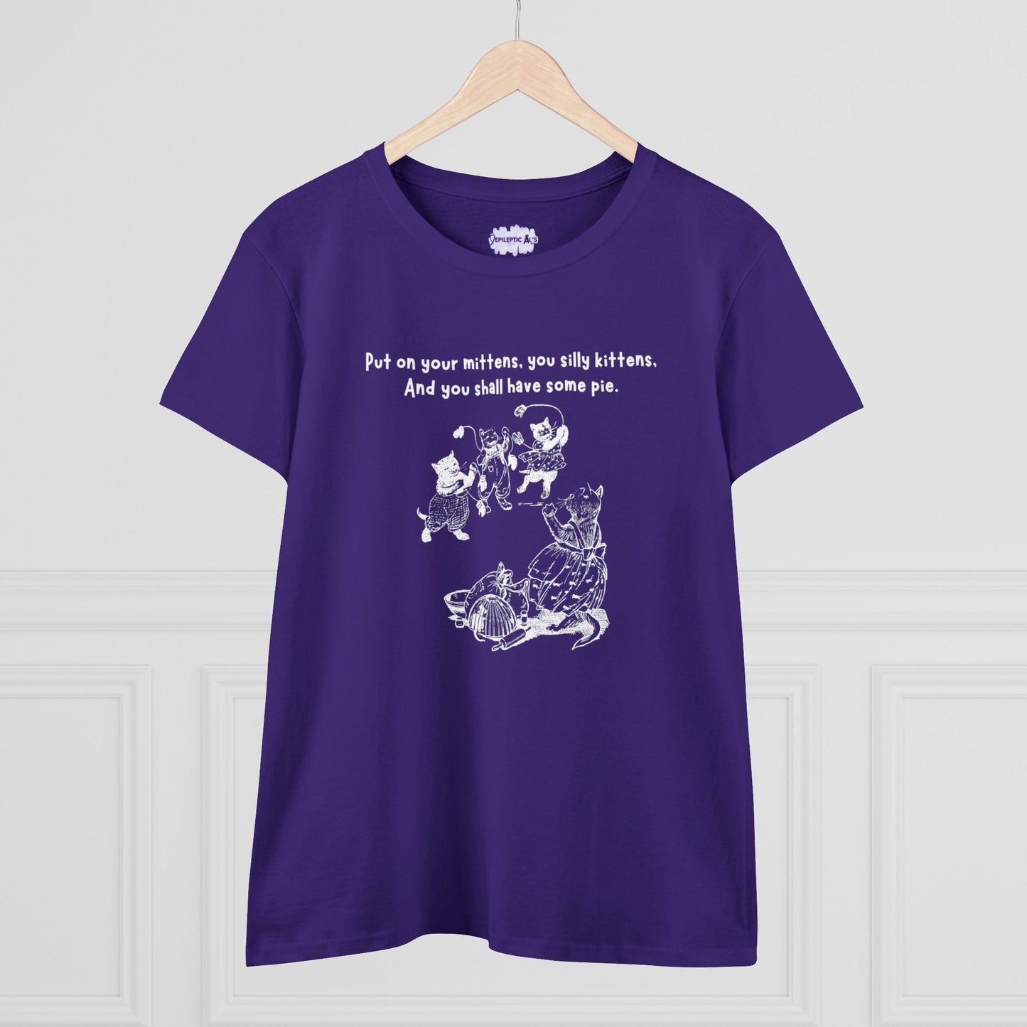 Kittens & Mittens Women’s Midweight Cotton Tee – Silly Kittens Pie Rhyme Shirt