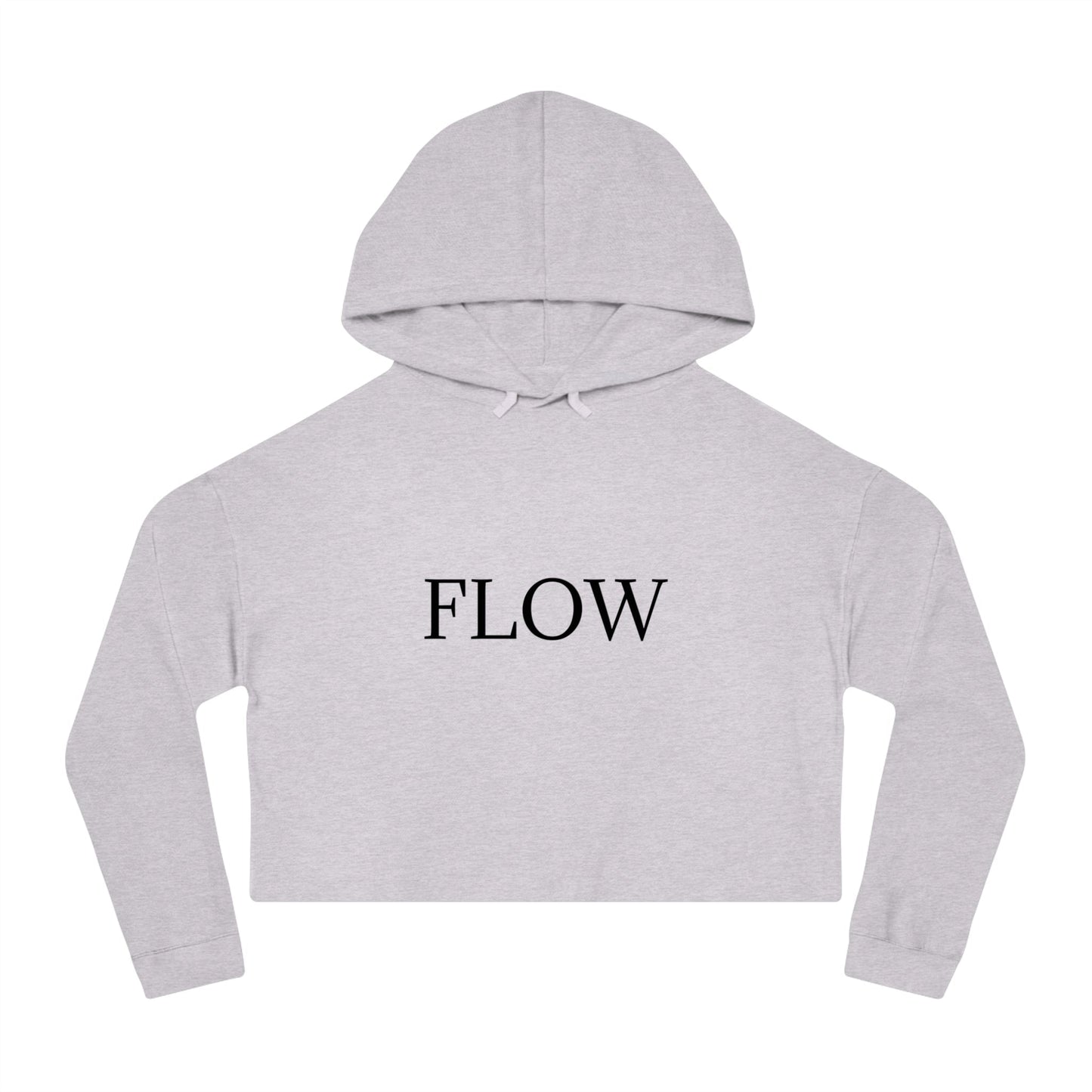 Cropped Hoodie Sweatshirt for Women with Cropped Design and Ribbed Cuffs