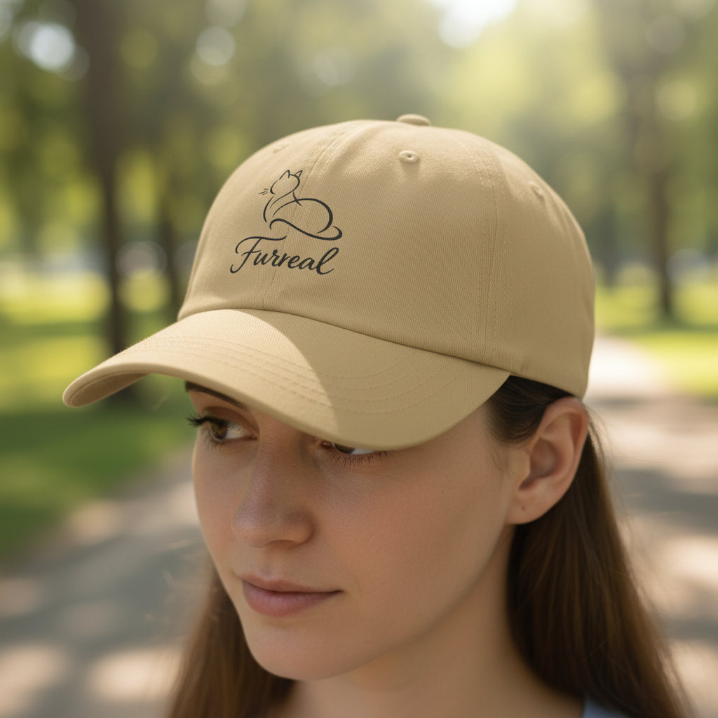 Furreal Dad Hat – Minimal Cat Lover Baseball Cap
