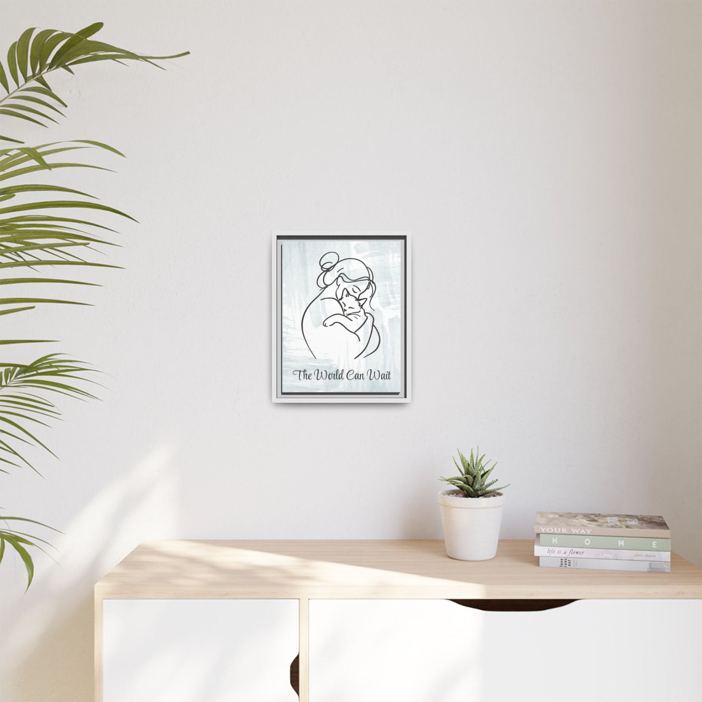The World Can Wait Cat Canvas Print
