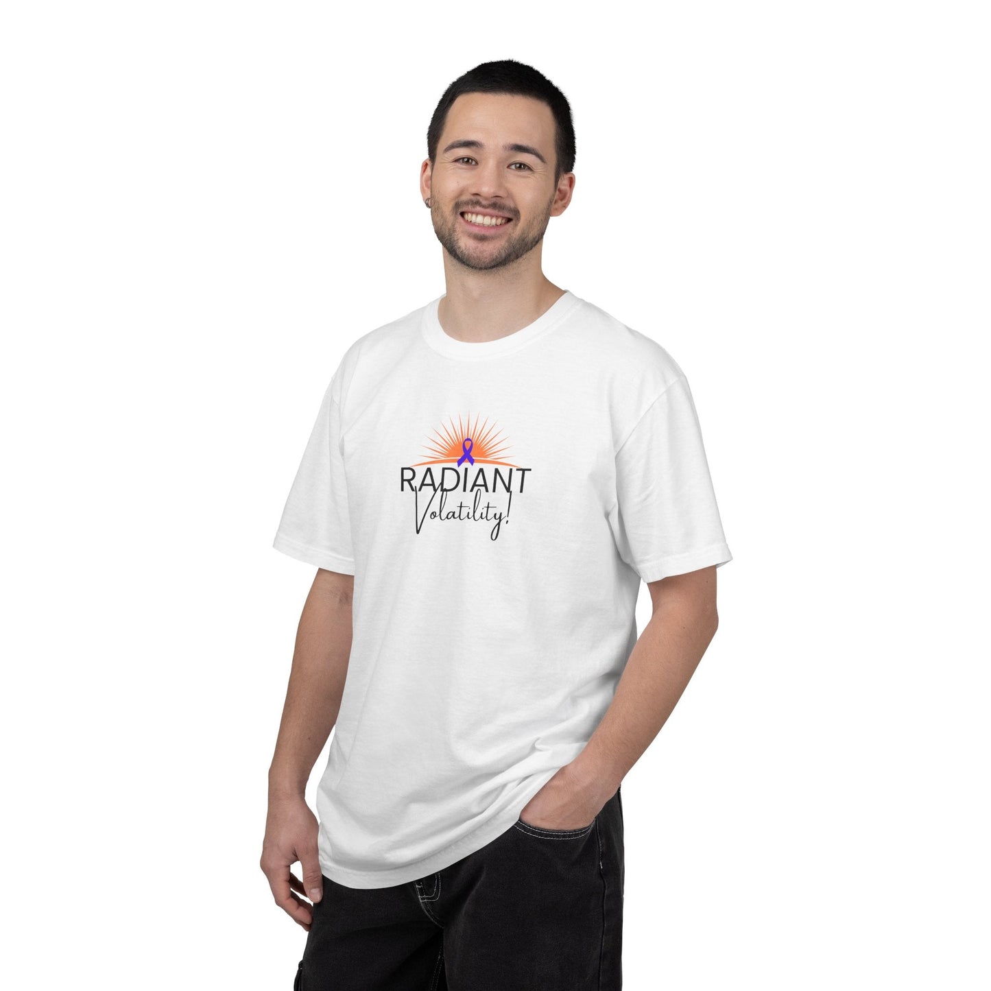 Radiant Volatility Unisex T-Shirt – Epilepsy Awareness Purple Ribbon Tee