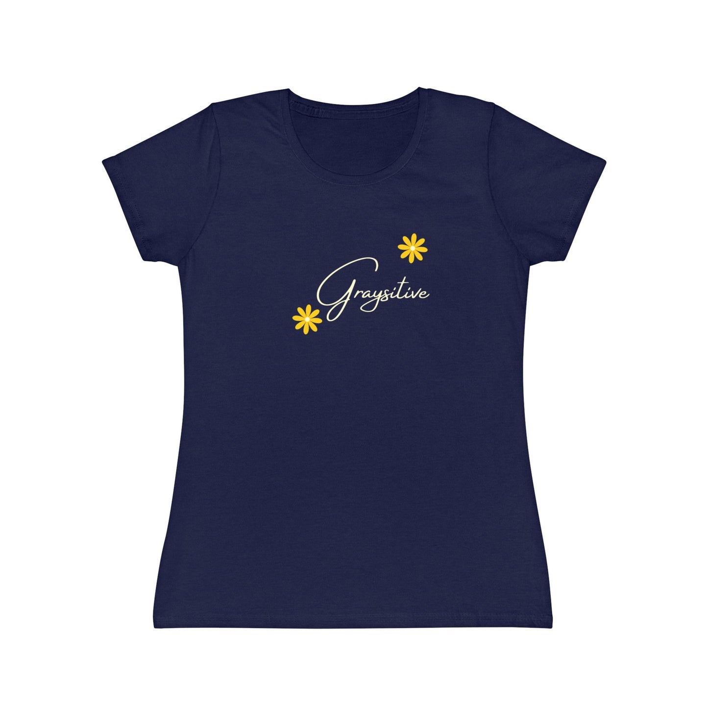 Women's Iconic T-Shirt graysitive with flowers