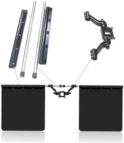 2" Hitch Mounted Adjustable Mud Flaps Removable Stainless Steel Universal