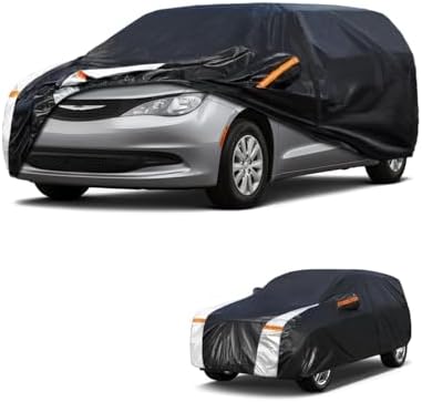 Minivan Car Cover for Chrysler Voyager 1988-2026 100% Waterproof All Weather, Heavy Duty Outdoor Full Exterior Covers Rain Sun Wind UV Protection
