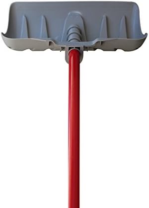 TABOR TOOLS Snow Pusher with Fiberglass Handle, 18 Inch Wide Blade, Snow Shovel with Comfortable D Grip Handle. J219A. (Snow Pusher, Long 35 Inch Handle)