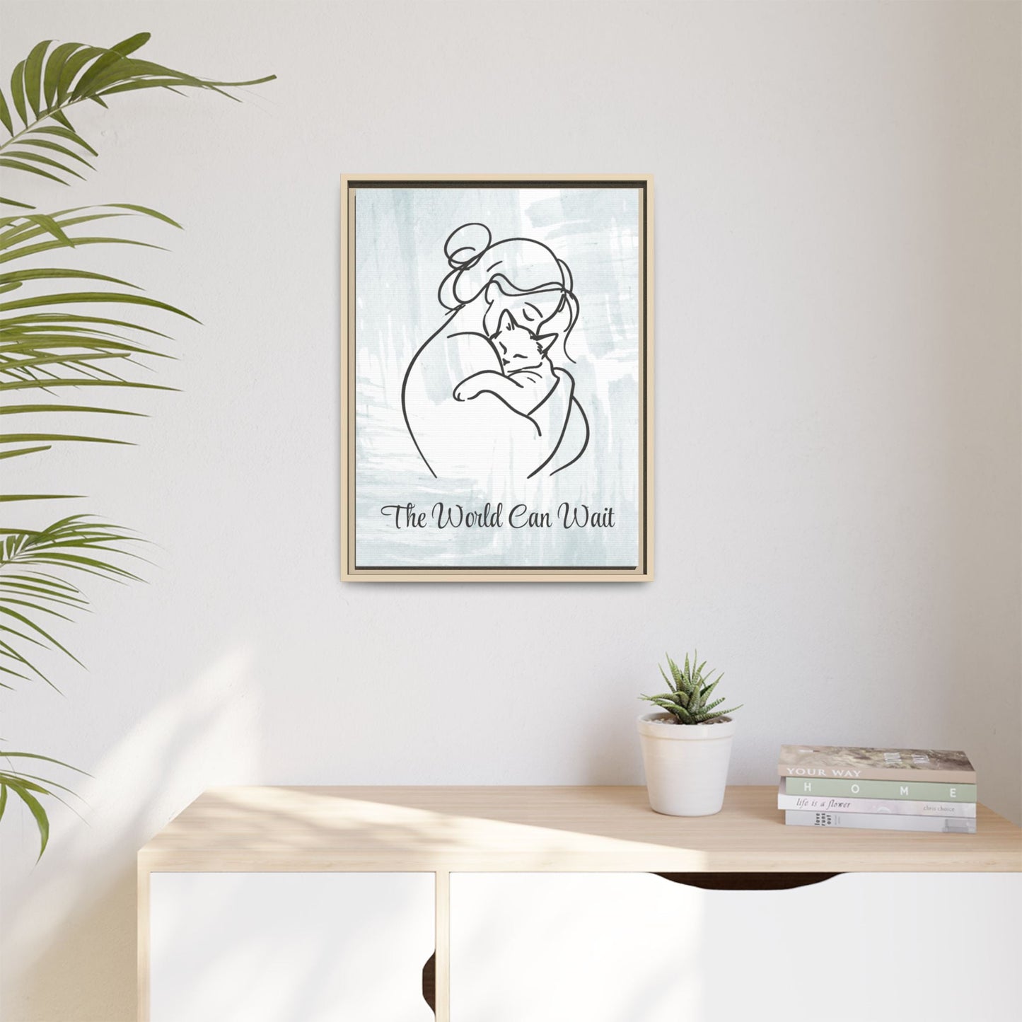 The World Can Wait Cat Canvas Print