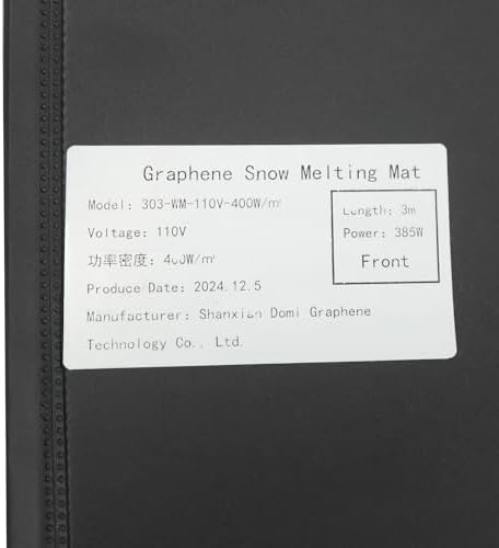 Heated Snow Melting Mat, 10ft x 13in PVC Snow Melting Mat, 385W 110V Snow and Ice Melting Mat with 113-122℉Heating Temperature for Walkway, Steps, Front Door, Stairs, Porch