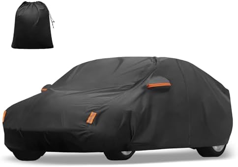 X AUTOHAUX Waterproof Full Car Cover for Tesla Model Y 2020-2025 210D-PU