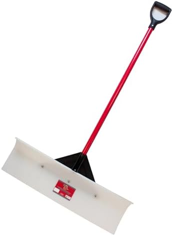 Bully Tools Ultra 30" HMW Snow Pusher Fiberglass D-Grip, Made in USA