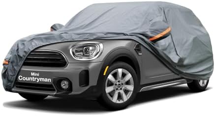 GUNHYI Premium Car Cover Custom Fit Mini Countryman (2010-2026), 16 Layers Heavy Duty Car Cover Waterproof All Weather with Zipper Door for Sun Rain Snow Dust Uv Protection