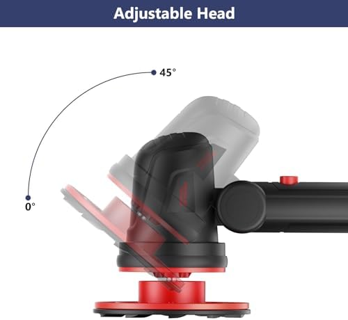 Electric Ice Scraper for Milwaukee 18V Battery, 1300RPM High-Speed Windshield Scraper for Ice and Snow, 45° Head Adjust, Extension Rod, Ice Scraper for Car Window(Battery Not Included) (Red)