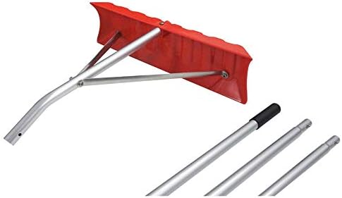 Extreme Max 5600.3262 Poly Roof Rake with 23" Blade,Red