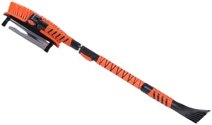 Asixxsix Ice Scrapers for Car, 4 in 1 42 Inch Extendable Snow Brush, Snow Shovel with 180 Pivoting Brush Head Foam Grip 450lbs Load Capacity for Truck SUV Vehicles