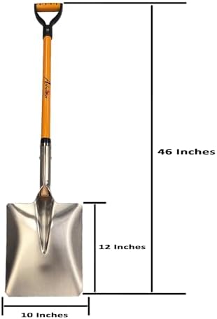 Ashman Snow Shovel with Large Scoop and Heavy Duty Handle (6 Pack)