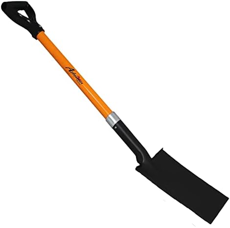 Ashman Spade Shovel (6 Pack) – 41 Inches Long D Handle Grip – The Single Shovel Weighs 2.2 Pounds and has a Durable Handle – Premium Quality Multipurpose Orange Spade Shovel with Strong Build.