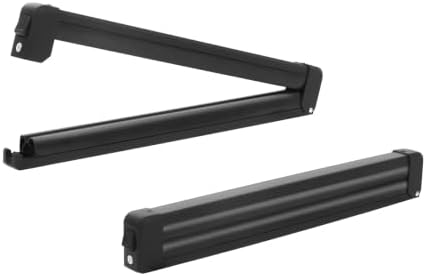 24.4 Inch Ski and Snowboard Rack for Car Roof, with TPV Rubber Padding and Lock, Fit 4 Pairs of Skis or 4 Snowboards, Fishing Pole Rod Rack for Car, Black 2027 New