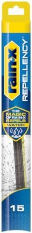 Rain-X 810315 Repellency Water Repellent Wiper Blades, 15" Windshield Wiper, All Weather Streak-Free for Enhanced Visibility w/Water Repellency Formula [Amazon Exclusive]
