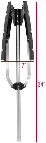 Extreme Max 5600.3295 Expandable Head Roof Rake – 21' Snow Roof Rake with Angled 6" x 23" Poly Blade & Lightweight Aluminum Handle