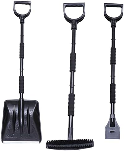 ORFOFE Xmas Auto Snow Shovel Set with Ice Scraper and Snow Brush