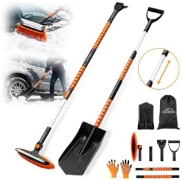 4-in-1 Snow Brush & Snow Shovel, 55'' Ice Scrapers For Car Windshield