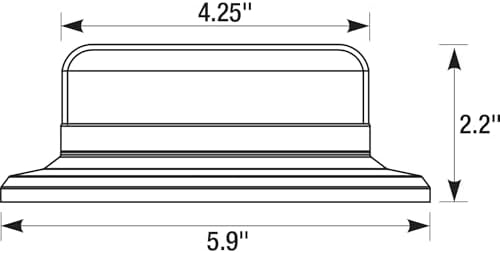 Buyers Products SL551ALP Low Profile LED Beacon, 6 x 2 Inch, Amber