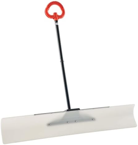 VEVOR Snow Pusher, 48 inch Wide Push Snow Shovel Plow for Driveway, Sidewalks and Doorways with Segmented Handle, Ergonomic Grip and HDPE Plastic Blade