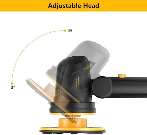 Electric Ice Scraper for Dewalt 20V Battery, 1300RPM High-Speed Windshield Scraper for Ice and Snow, 45° Head Adjust, Extension Rod, Ice Scraper for Car Window(Battery Not Included)(Yellow)