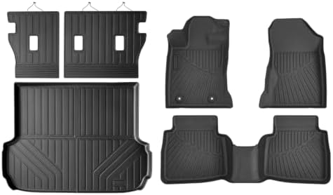 Powerty Floor Mats Fit for Crosstrek Hybrid 2026 2027, All Weather 3D TPE Anti-Slip Trunk Cargo Liner Seat Back Covers Protectors Full Set Car Accessories