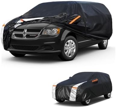 Minivan Car Cover for Dodge Grand Caravan 1984-2026 100% Waterproof All Weather, Heavy Duty Outdoor Full Exterior Covers Rain Sun Wind UV Protection.