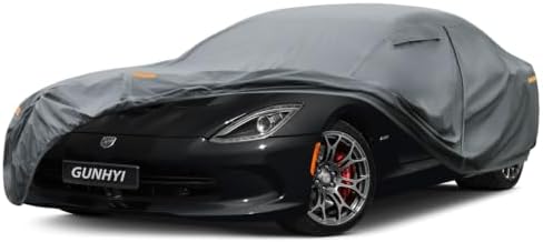 GUNHYI Premium Car Cover Custom Fit Dodge Viper, 16 Layers Heavy Duty Car Cover Waterproof All Weather with Zipper Door for Sun Rain Snow Dust Uv Protection
