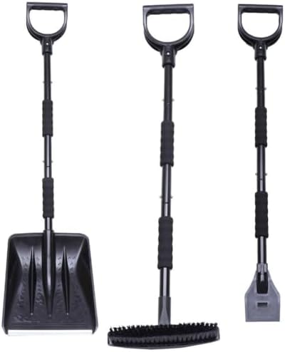 Snow Brush Shovel Scraper Multi Function Snow Removal Tool for Car Hood Trunk Roof All in One Winter Kit